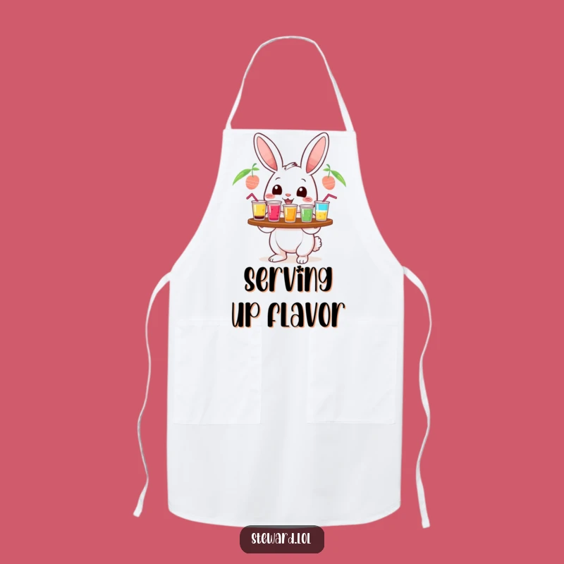 Funny Rabbit Bartender Apron: Serve Drinks with Bunny Cheer