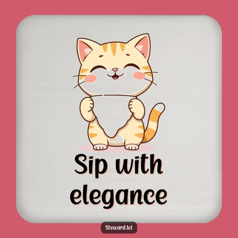 Funny Cat Waiter Coasters: Serve Drinks with Feline Charm