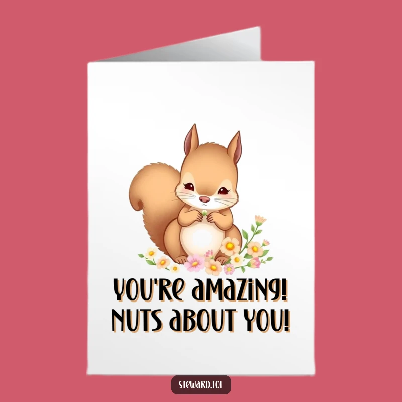 Free Printable Congrats Card: Squirrel's Blooming Success! Hilarious Downloadable for Celebrations