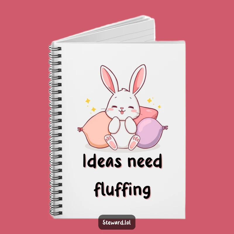Funny Bunny Notebook: Fluffing Cushions Journal - Cute & Practical Funny Gift!