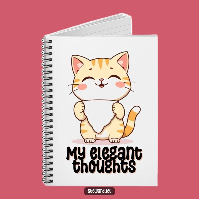 Funny Cat Waiter Notebook: Jot Down Ideas with Feline Warmth