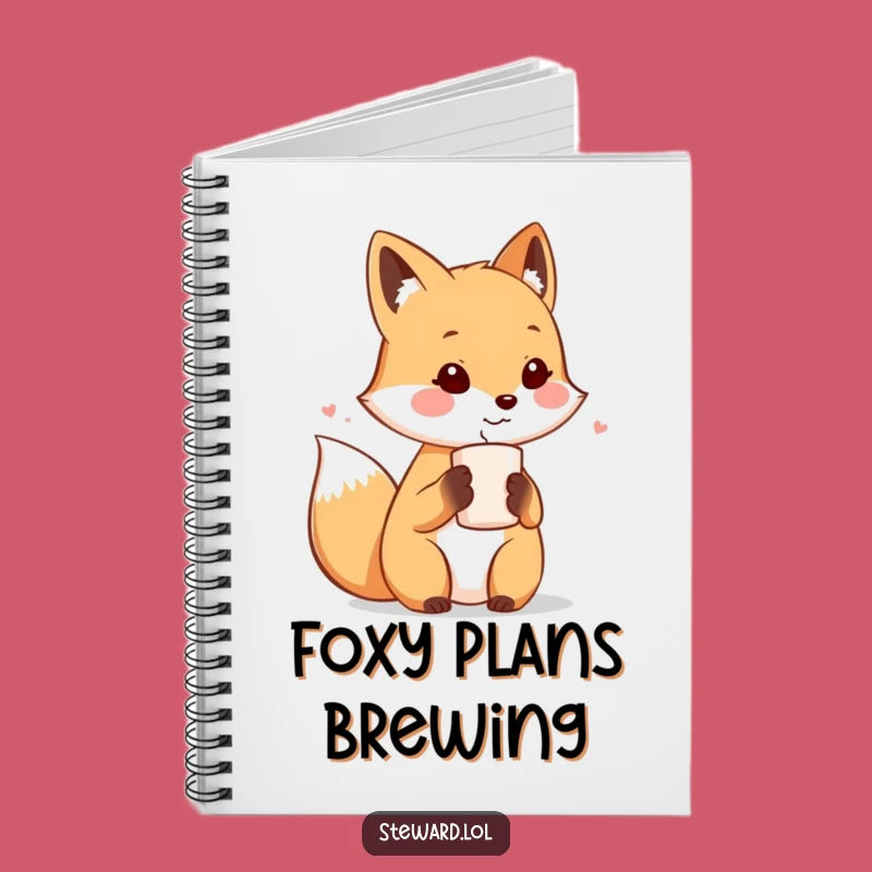 Funny Fox Host Notebook: Cute Fox Offering Drink, Great Funny Gift for Notes!