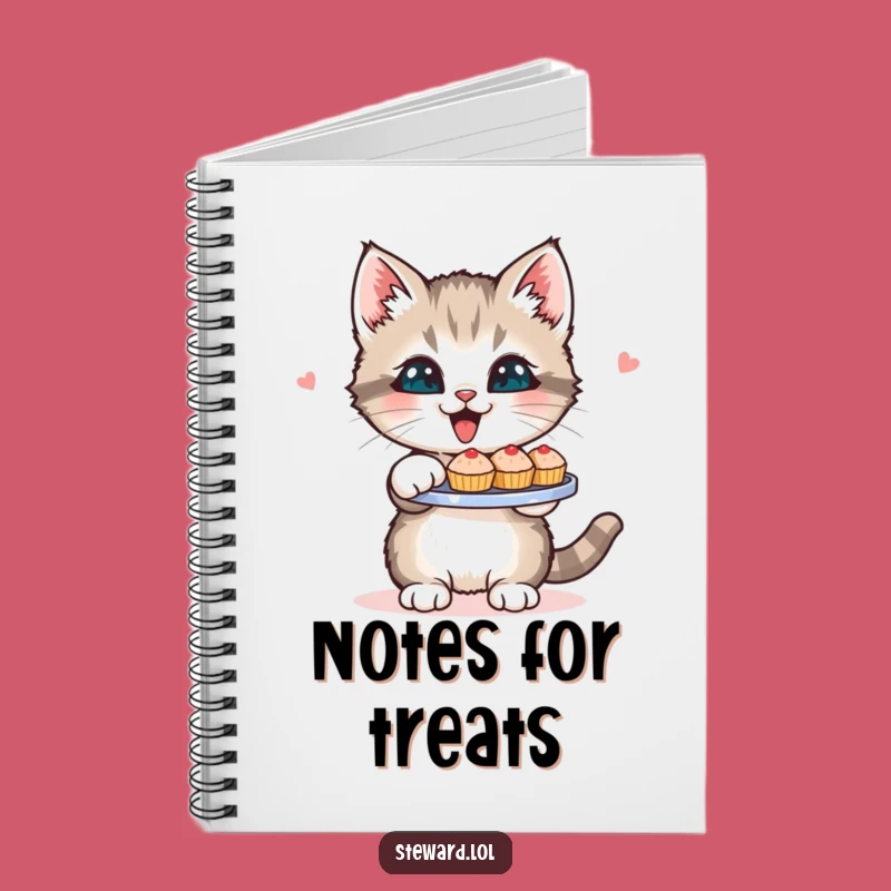 Funny Kitten Notebook: Serving Delights Journal - Cute & Practical Funny Gift!