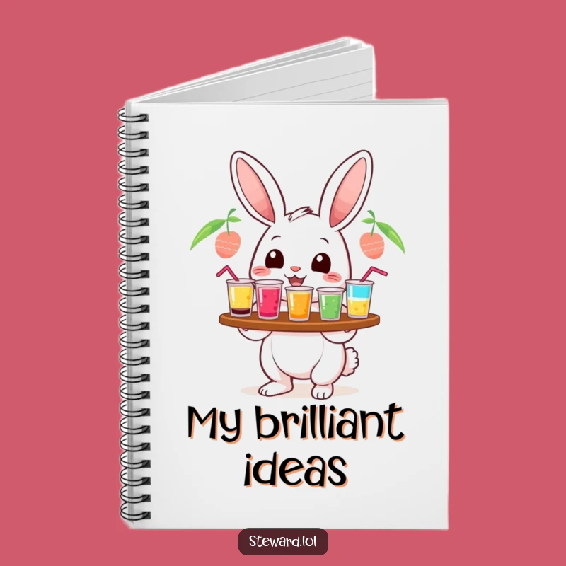 Funny Rabbit Bartender Notebook: Jot Down Ideas with Bunny Cheer